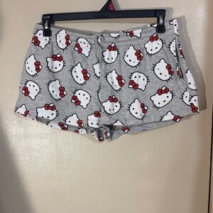 Hello Kitty High Waist Shorts - Gray and Red